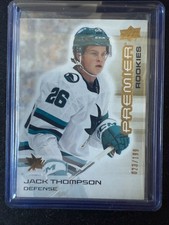 2024-25 UD Premier Jack Thompson RC Gold Rookie #023/199 Sharks
