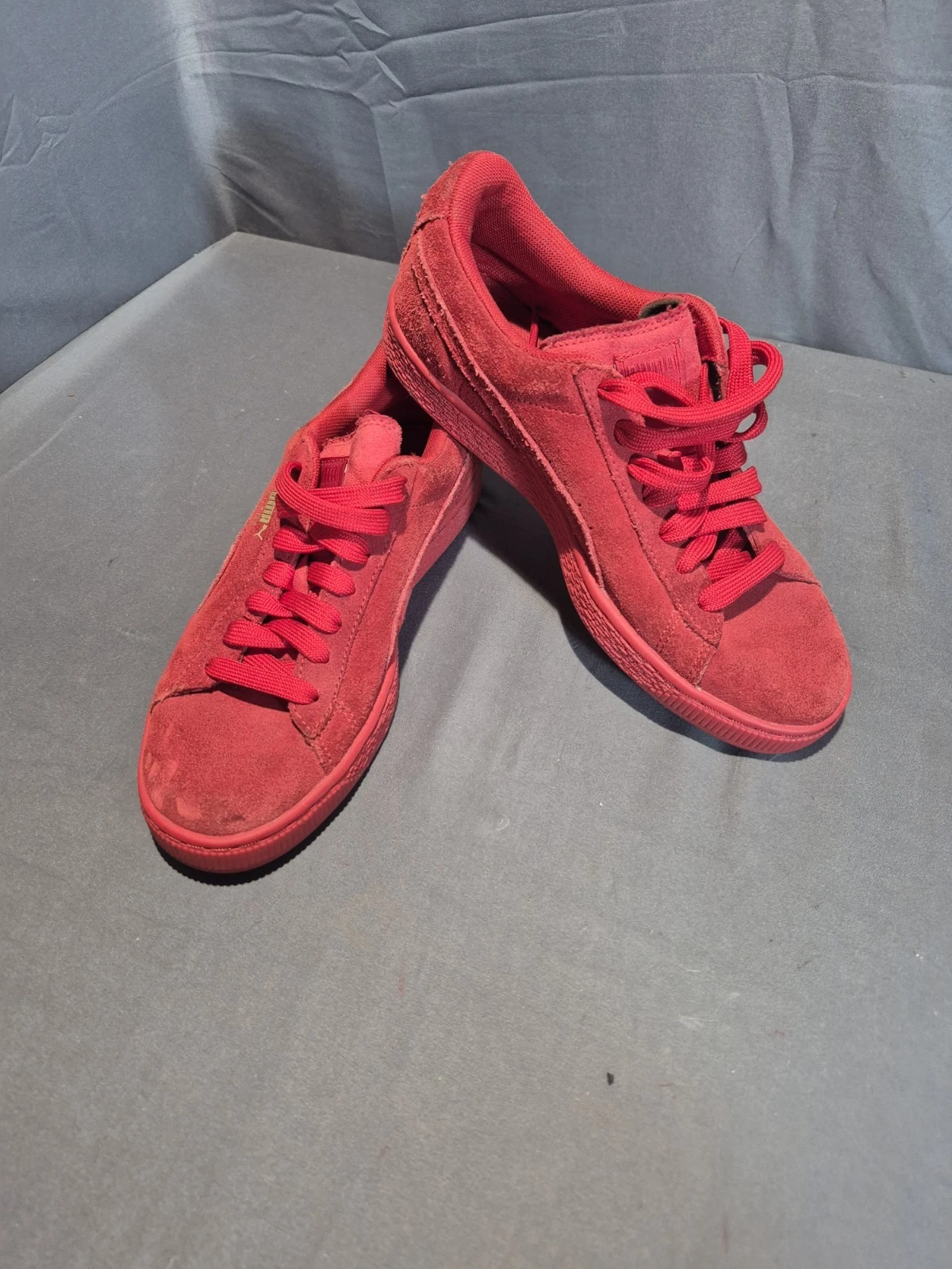 Taglia 6.5C PUMA Scamosciato Classico Mono Rosso Rettile