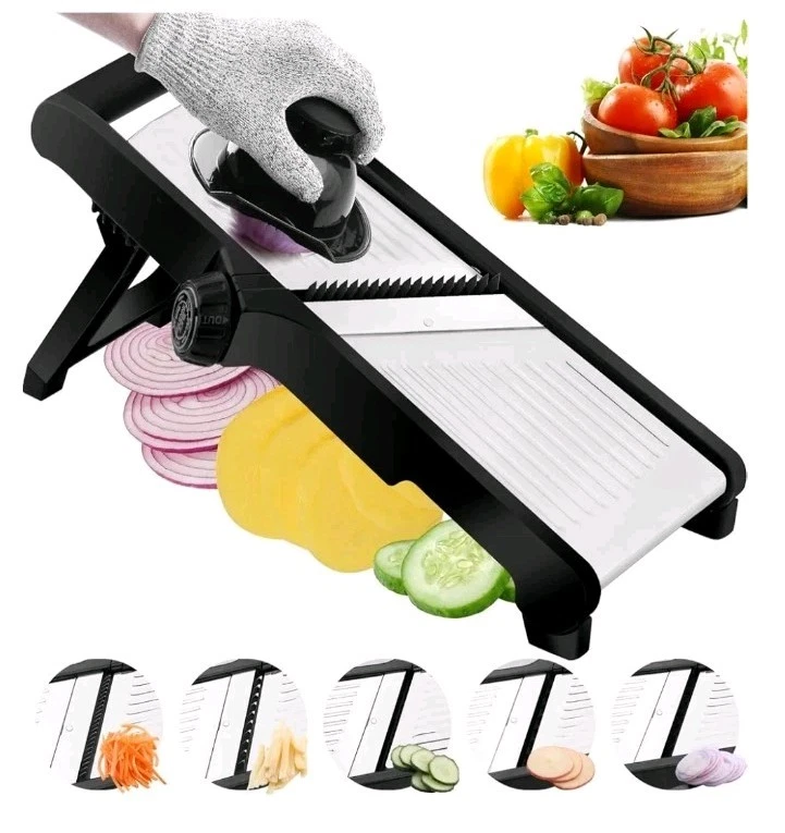 Mandoline Slicer - 3 in 1 Stainless Steel Adjustable Vegetable & Fruit Cutter
Opens in a new window