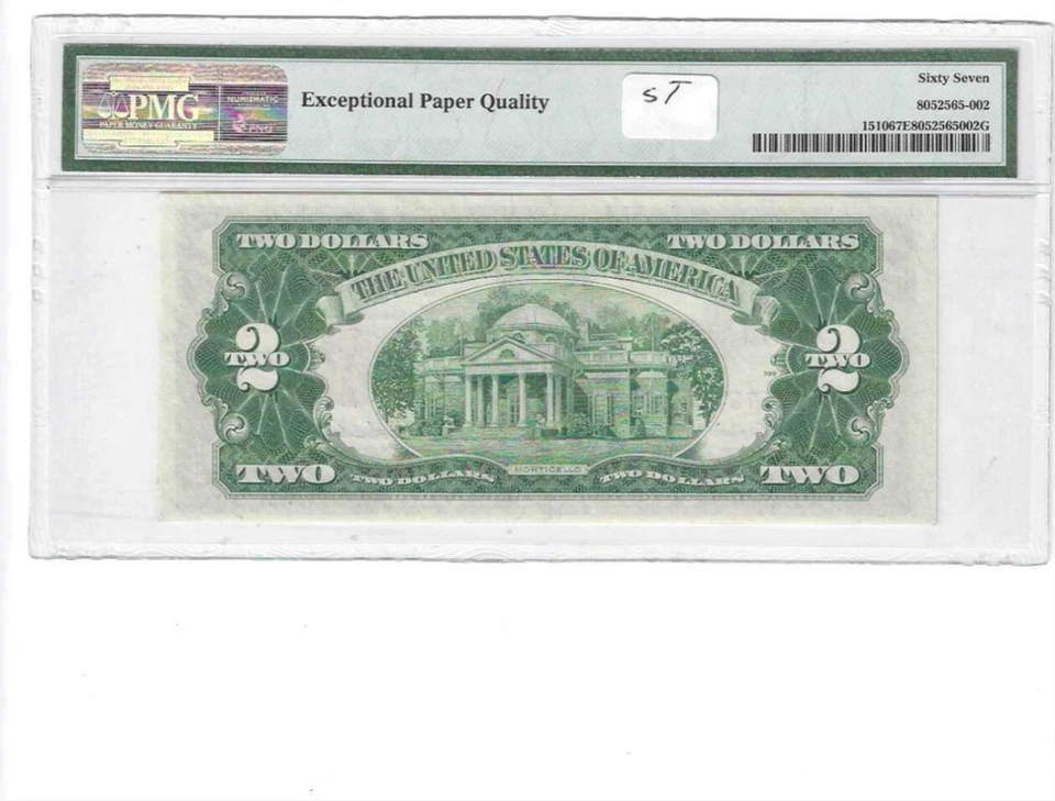 1953B $2 Legal Tender FR.1510 GEM UNC PMG 67 EPQ - Image 2 of 2
