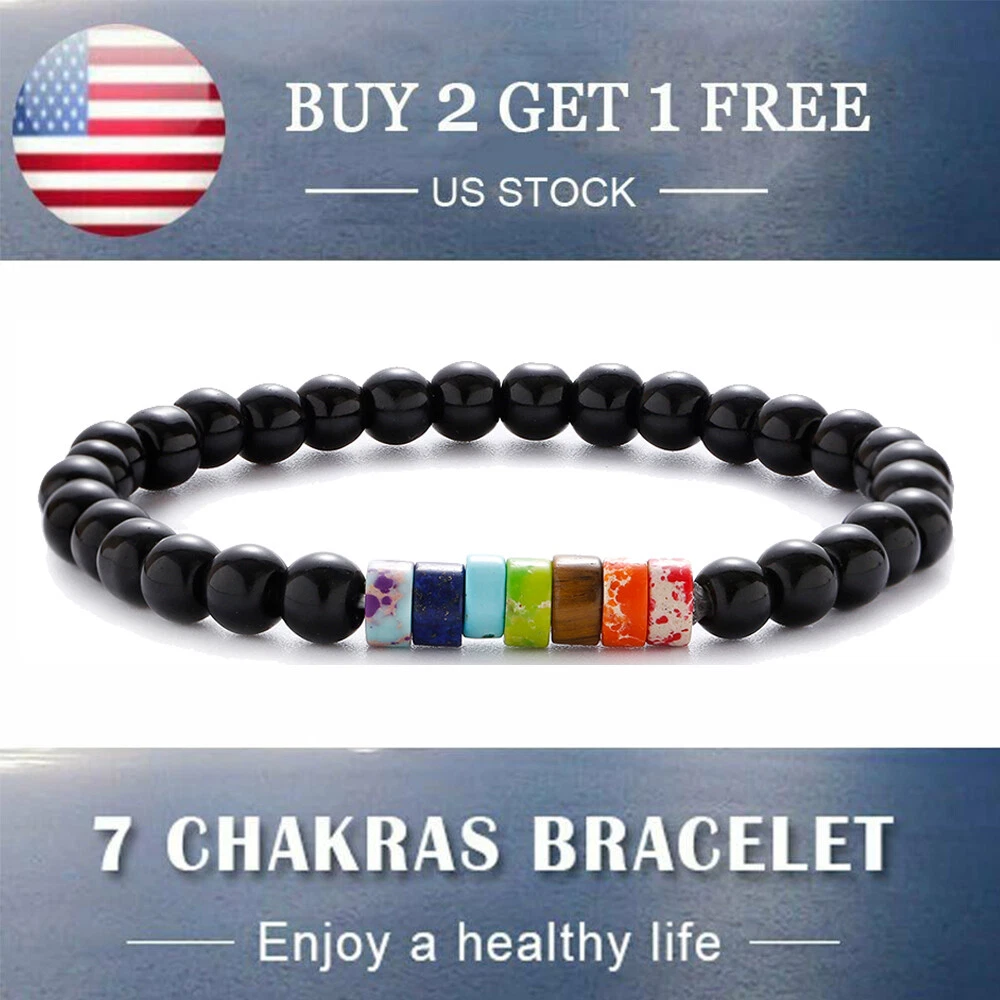 Bead Chakra Bracelet 7 Chakras Healing Crystals Bracelet Yoga Stone Beads  Bracelets Meditation Relax Anxiety Bangle For Womens Mens | Fruugo BH