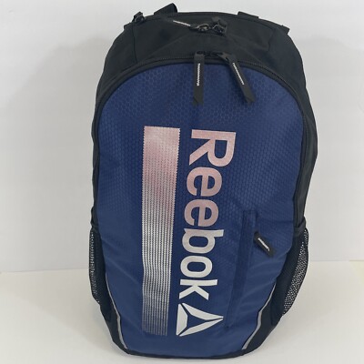 Reebok Trainer Backpack Black/Blue Water Resistant, With A Computer Sleeve
