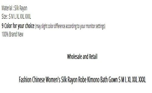 Plus Size XXXL Chinese Women Long Robe Print Flower Peacock Kimono Bathrobe New - Picture 7 of 15