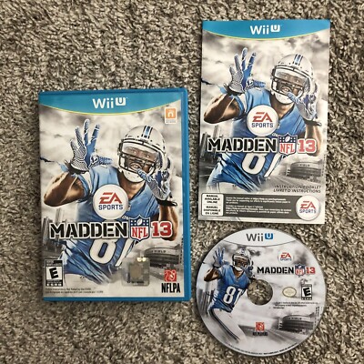 Madden NFL 13 (Nintendo Wii U, 2012) CIB Tested Working