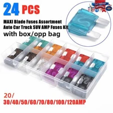 24pcs MAXI / APX Blade Large Fuse Assortment Auto Car Truck SUV AMP FUSES Kit