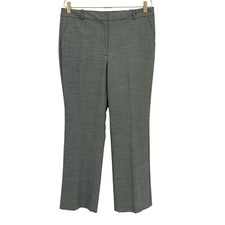 Talbots Dress Pant Womens 12 Black White Tweed Wool Blend Heritage Lined Trouser