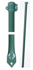 Gartenstab Rankstab Pfosten 16 mm grün Maschendrahtzaun  75  100  150 cm