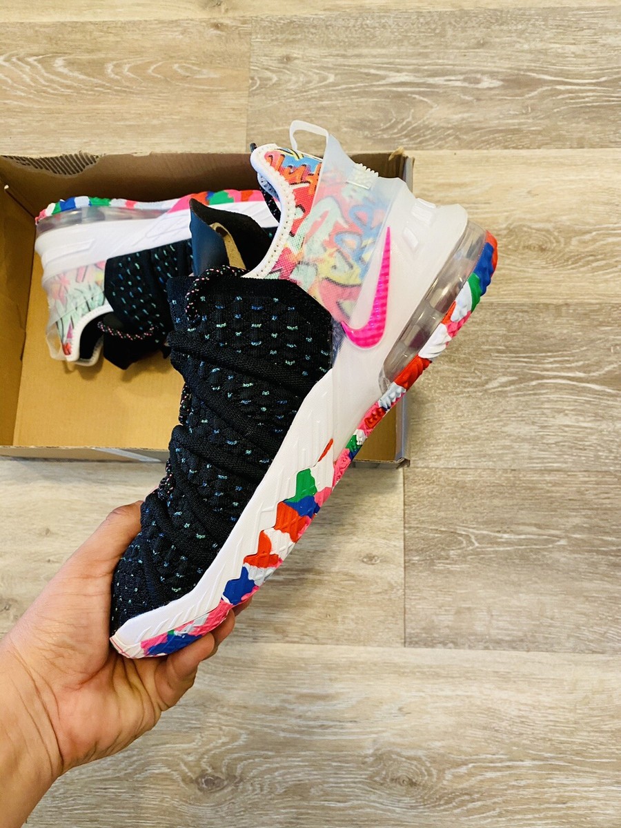 Nike LeBron 18 'James Gang' Black Multi-Color CW2760-002 Youth 7Y