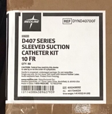 10 Fr Sleeved Suction catheters- 50 Count