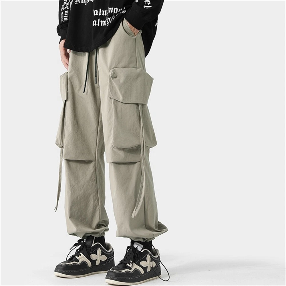 Mens Cargo Pants Athletic Running Sweatpants Casual Hip Hop Trousers