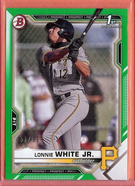 2021 BOWMAN PROSPECT 1ST GREEN LONNIE WHITE JR. 51/99!!
