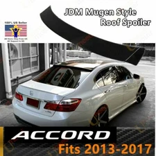 Fit For 2013-2017 Honda Accord 4 Dr Black Rear Roof Window Visor Spoiler wings