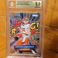 2021 Wild Card Alumination Comix Blue  Orange #AC1 Trevor Lawrence BGS 9.5 45/99