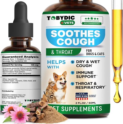 Natural Dog Cough Medicine & Antibiotic for Cats Respiratory Infection - Snee...