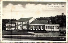 Postcard Esso Gas Station Midway Howard Johnsons Turnpike Pennsylvania B128