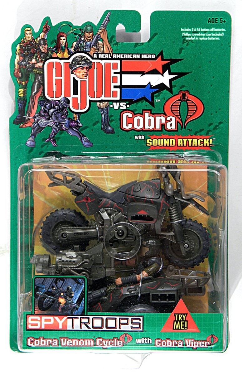 Hasbro G.I. Joe ARAH vs Cobra Spy Troops Cobra venom cycle Viper