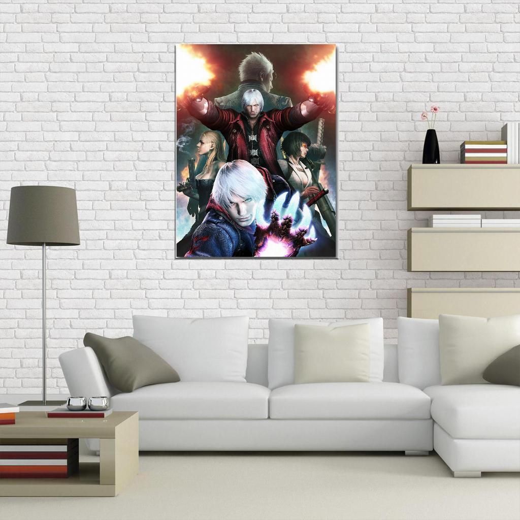 Gaming Poster Devil May Cry Dante Poster Decorative Painting Canvas Wall  Art Living Room Posters Bedroom Painting 12x18inch(30x45cm)