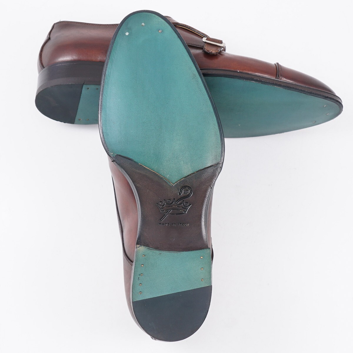 * NIB * $450 Pastori DI BIANCO Remus US 9 M Italian Monkstrap o * add $15 Trees Pastori by di Bianco  main image 2