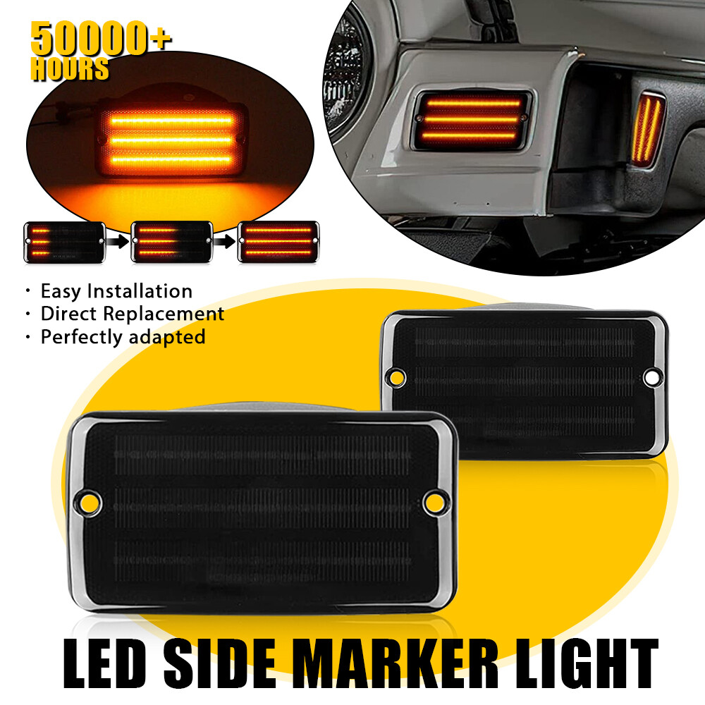 Jeep TJ Wrangler 1997-2006 Dynamic Amber LED Side Marker Lights