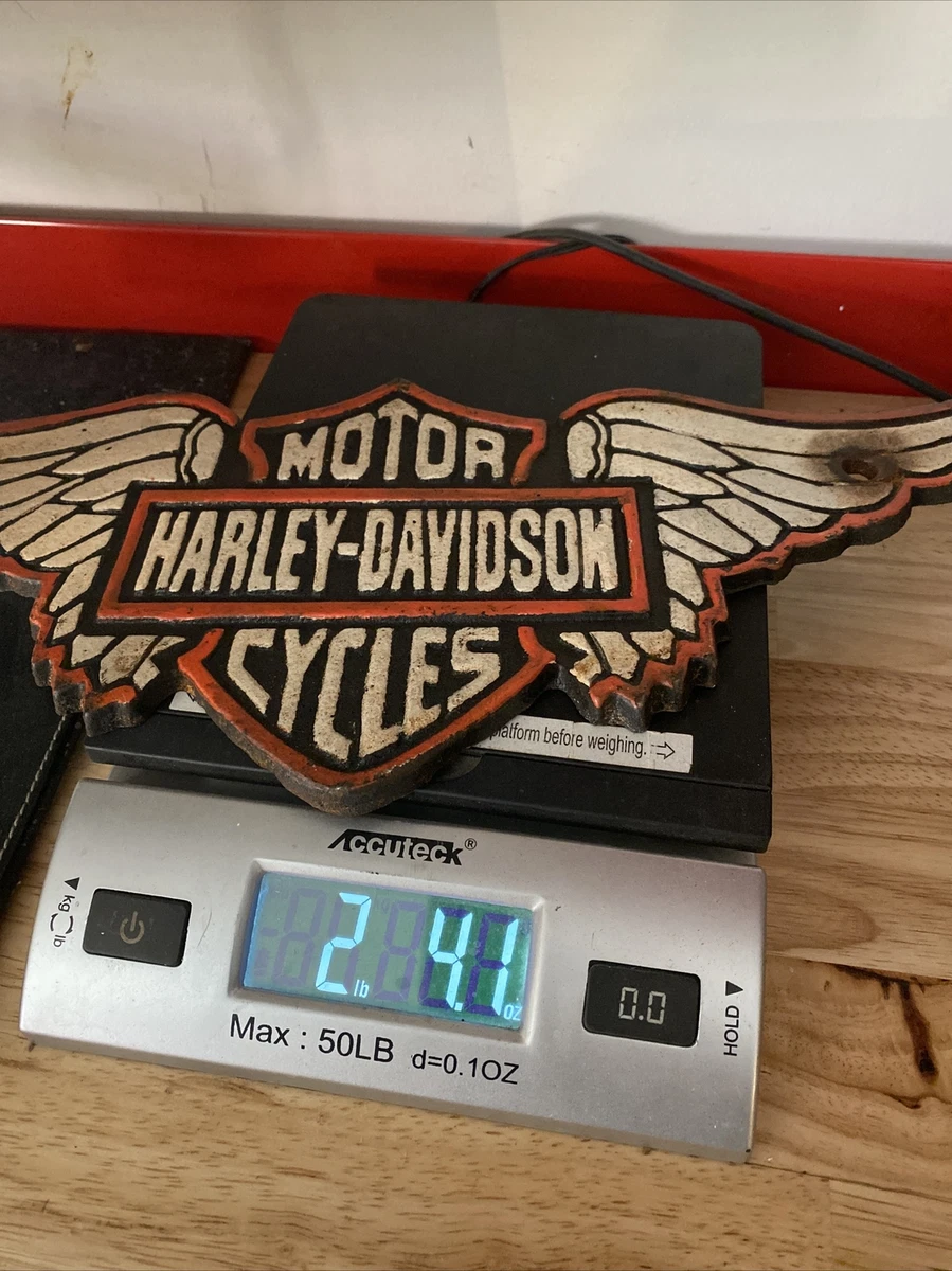 Harley Davidson Sign Plaque Metal Home House Accent Chippy Decor Kitchen Room US
