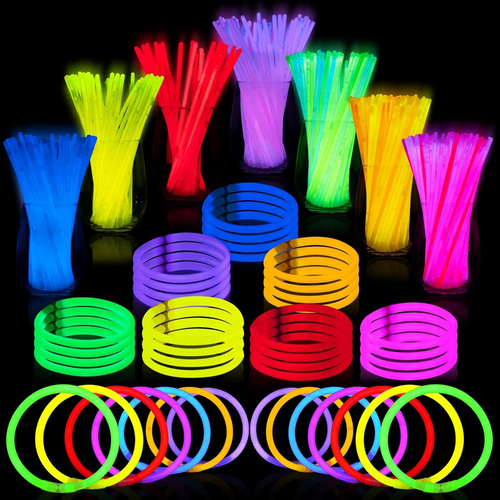 144 Pcs 8" Glowsticks, Bracelets Necklaces, Glow in the Dark Party Favors, Easte - Picture 10 of 12