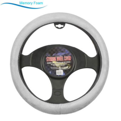 Brand New Premium Soft Memory Foam Car Truck Gray Steering Wheel Cover