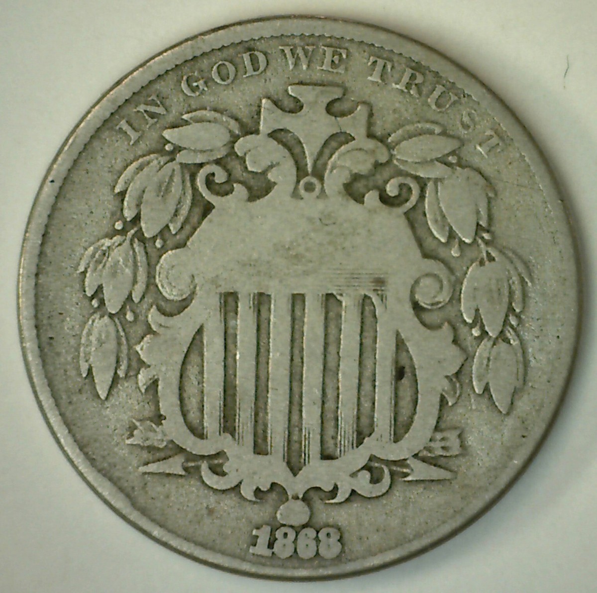 1868年 アメリカ 5セント シールドニッケル 1868 US Shield Nickel Circulated 5c US Type Copper 5 Cents Coin | eBay