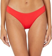 NWT- La Blanca 'Island Goddess' Scoop-Front Bikini Swimsuit Bottom, Cherry - 12