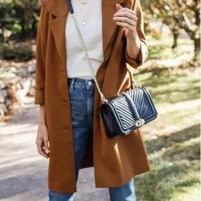 Everlane Brown "the Dream Coat" In Copper Brown Size Xs