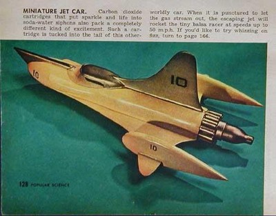 Model Jet Car CO2 / Rocket powered *50 mph* 1947 How-To build PLANS