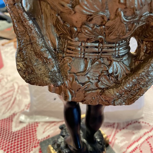 Antique Blackmoor Candlestick Venetian Resin Statue Hand Has Been Repaired - Picture 9 of 11