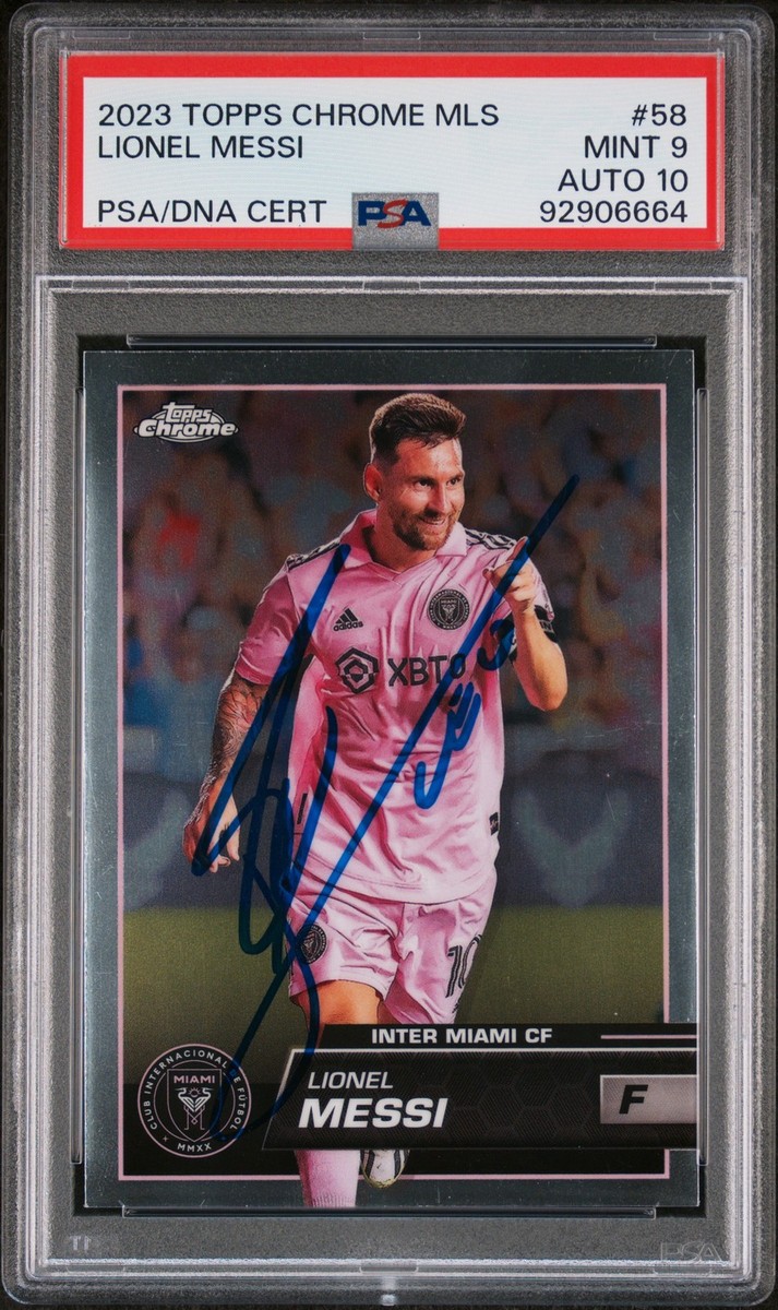 2023 TOPPS CHROME MLS #58 LIONEL MESSI PSA 9 AUTO 10 | eBay