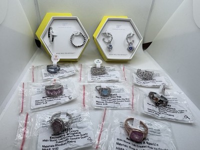 Bomb Party Bundle/lot Of 10 Pc. Earrings And Rings Sz 6,8,9 (bag 1)