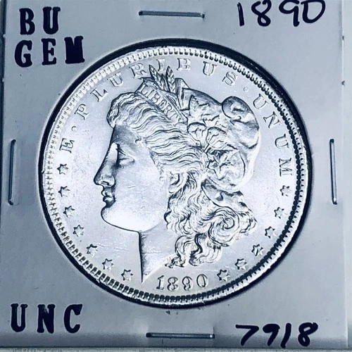 1890 BU GEM MORGAN SILVER DOLLAR UNC MS+++ U.S. MINT RARE COIN 7918