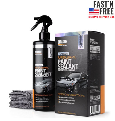 Cerakote Platinum Rapid Ceramic Paint Sealant Kit,High Gloss Protective 12 fl oz