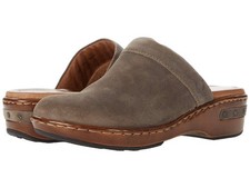 Born Bandy Clog Grey Distressed Leather Slip On Shoes Casual Women's Size 8 M