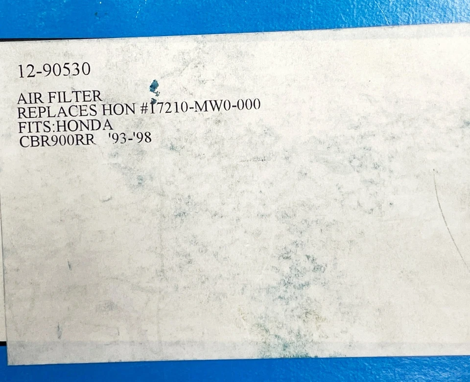 EMGO Honda CBR900RR Air Filter Element 1993/98 NEW! nos OEM#17211-MWO-000 - Image 2 of 4