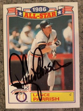 LANCE PARRISH DETROIT TIGERS AUTOGRAPHED SIGNED 1986 TOPPS ALL STAR CARD #20