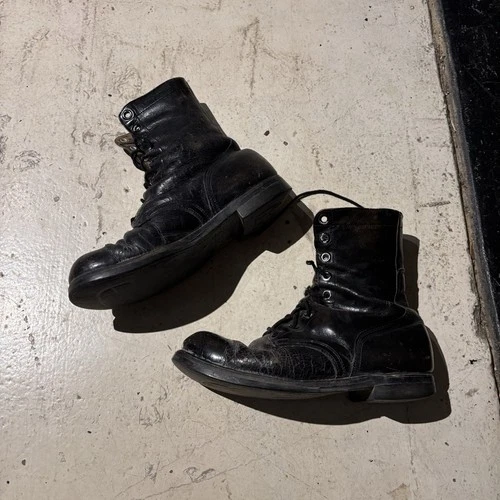Vintage Vietnam Era Black Jump Boots Combat Military As Is RIPS Flaws USMC