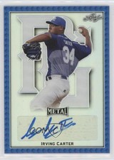 2020 Leaf Perfect Game All-American Classic Blue 28/30 Irving Carter Auto 03rx