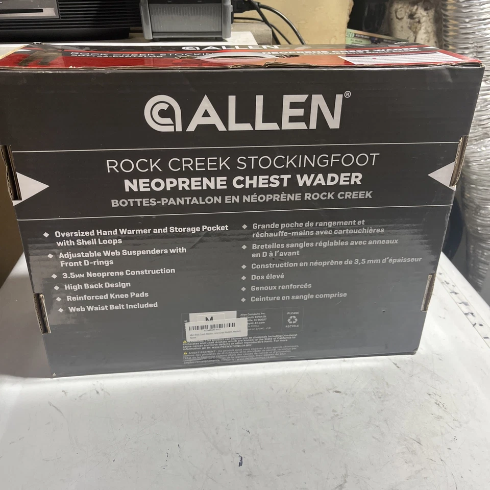 Allen Company Rock Creek Stockingfoot Neoprene Chest Waders (Brown, Medium) - Image 3 of 4