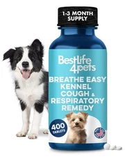 Breathe Easy Natural Cough for Dogs - Gentle Senior Dog Respiratory, Congesti...