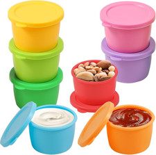 2.4Oz Salad Dressing Container to Go 8 Pack, Nonstick Silicone Condiment Portion