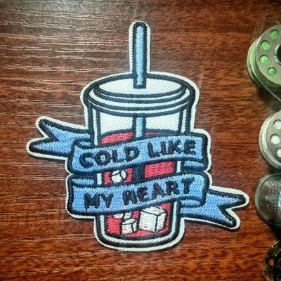 Funny Patch Cold Like My Heart Ice Drink Quotes Memes Embroidered Iron On 3x3''