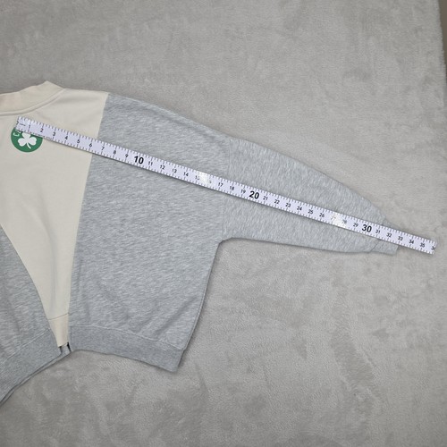 Boston Celtics Sweatshirt Herren Large grau Split Grafik NBA Basketball Rundhalsausschnitt - Bild 7 von 9