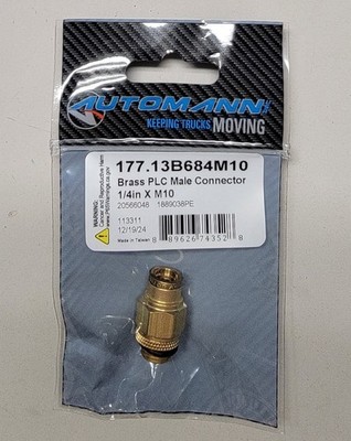 Brass PLC Male Connector Fitting Volvo Part # 20566048 , 177.13