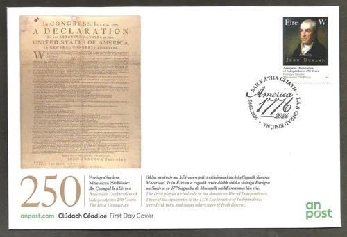 2026 IRELAND 5th ISSUE 250th ANNIVERSARY OF US INDEPENDENCE BUREAU FDC