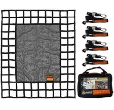 Heavy-Duty Adjustable Cargo Net SafetyWeb Medium 6.75' x 8' for Truck SUV