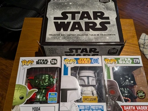 Star Wars Funko Pop Lot Chase Exclusive RARE Darth Vader Revan Yoda Boba Fett