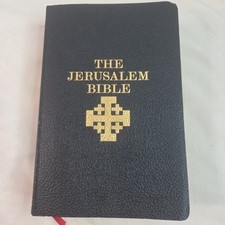 The Jerusalem Bible 1966 Doubleday Alexander Jones Black Softcover Faux Leather